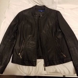 Black leather jacket